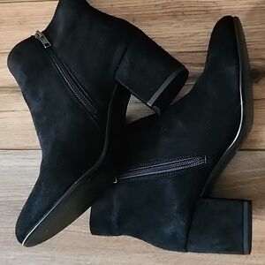 Steve Madden Holster Bootie, 8, Black, Suede, Side Zip, Block Heel
